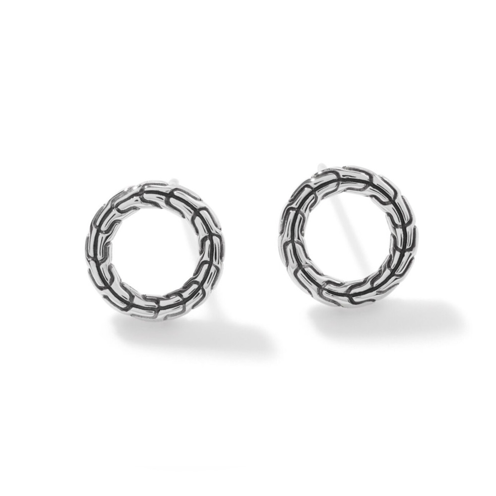 John Hardy Silver Hoop Earrings
